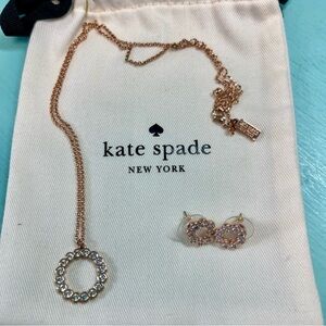 Kate Spade Gold and Crystal Jewelry Set